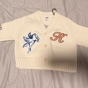 Kith Kids Cream Sweater with Blue and Orange Accents